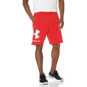 imageUnder Armour Mens Rival Fleece Big Logo Shorts600 Red   Onyx White