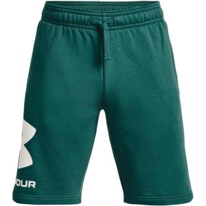 imageUnder Armour Mens Rival Fleece Big Logo Shorts722 Coastal Teal   Onyx White