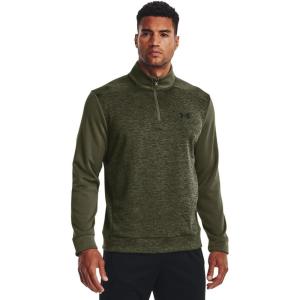 imageUnder Armour Mens Fleece Twist Quarter Zip390 Marine Od Green   Black