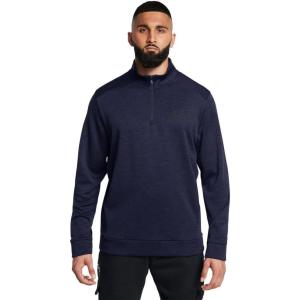 imageUnder Armour Mens Fleece Twist Quarter Zip410 Midnight Navy   Black
