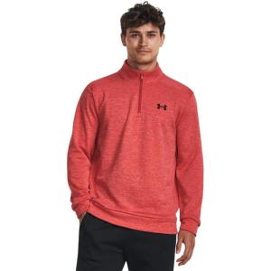 imageUnder Armour Mens Fleece Twist Quarter Zip690 Venom Red   Black