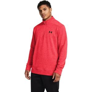 imageUnder Armour Mens Fleece Twist Quarter Zip713 Racer Red   Black