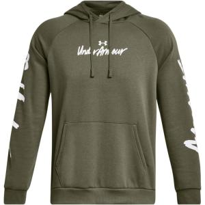 imageUnder Armour Mens Rival Fleece Graphic Hoodie390 Marine Od Green   White