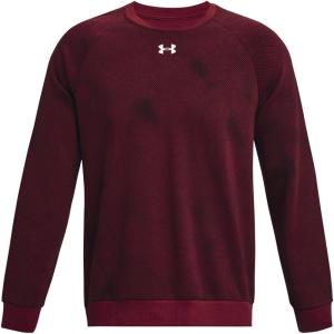imageUnder Armour Mens Rival Fleece Printed Crew600 Dark Maroon   White