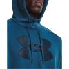 imageUnder Armour Mens Big Logo Armourfleece Hoodie437 Petrol Blue  Petrol Blue  Black