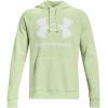 imageUnder Armour Mens Rival Fleece Big Logo Hoodie369 Phosphor Green   Onyx White