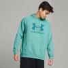 imageUnder Armour Mens Rival Fleece Logo Hoodie482 Radial Turquoise   Circuit Teal