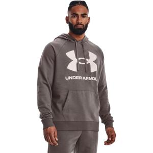 imageUnder Armour Mens Rival Fleece Big Logo Hoodie176 Fresh Clay   Onyx White
