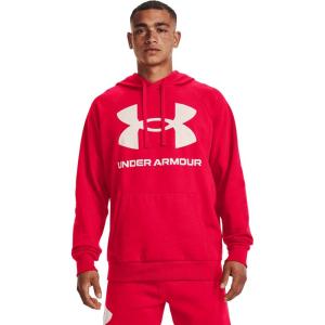 imageUnder Armour Mens Rival Fleece Big Logo Hoodie600 Red   Onyx White