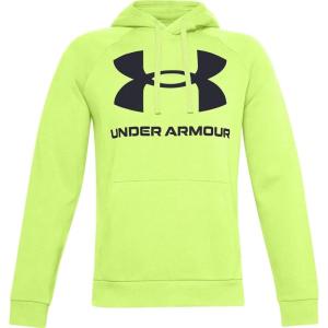 imageUnder Armour Mens Rival Fleece Big Logo HoodieLime Fizz 291Black