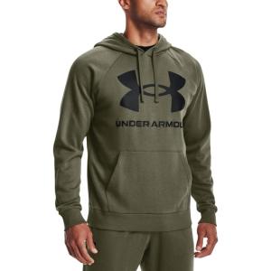 imageUnder Armour Mens Rival Fleece Big Logo HoodieMarine Od Green 390Black