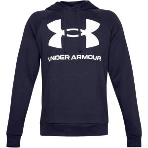 imageUnder Armour Mens Rival Fleece Big Logo HoodieMidnight Navy 410Onyx White
