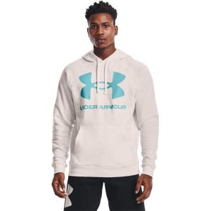 imageUnder Armour Mens Rival Fleece Big Logo HoodieOnyx White 113Cosmos