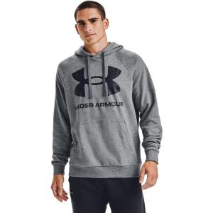 imageUnder Armour Mens Rival Fleece Big Logo HoodiePitch Gray Light Heather 012Black