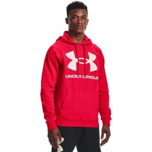 imageUnder Armour Mens Rival Fleece Big Logo HoodieVersa Red 608Onyx White
