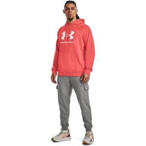 imageUnder Armour Mens Rival Fleece Logo Hoodie690 Venom Red   White