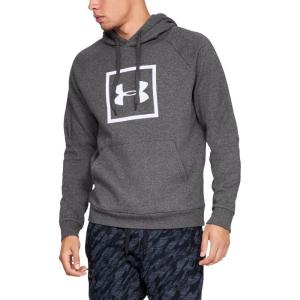 imageUnder Armour Mens Rival Fleece Logo HoodieCharcoal Light Heather