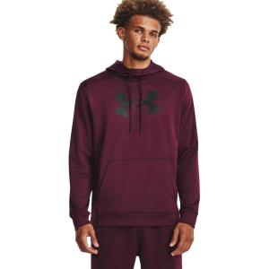 imageUnder Armour Mens Fleece Big Logo Hoodie600 Dark Maroon   Black