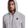 imageUnder Armour Mens Rival Fleece Full Zip HoodieMod Gray Light Heather 011Onyx White