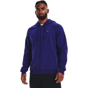 imageUnder Armour Mens Rival Fleece Full Zip Hoodie468 Sonar Blue   Onyx White