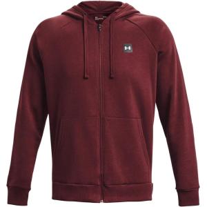 imageUnder Armour Mens Rival Fleece Full Zip Hoodie690 Chestnut Red   Onyx White
