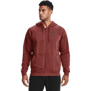 imageUnder Armour Mens Rival Fleece Full Zip HoodieCinna Red 688Onyx White