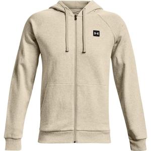imageUnder Armour Mens Rival Fleece Full Zip HoodieKhaki Base Light Heather 289Onyx White