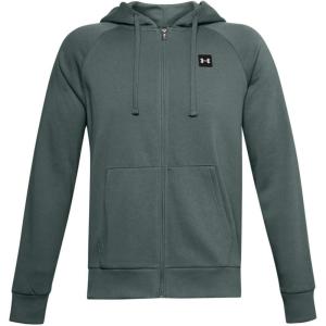 imageUnder Armour Mens Rival Fleece Full Zip HoodieLichen Blue 424Onyx White