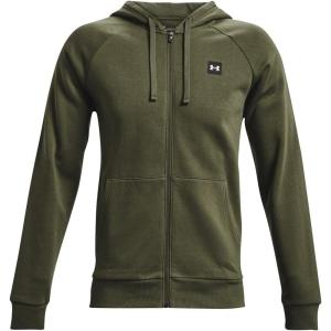 imageUnder Armour Mens Rival Fleece Full Zip HoodieMarine Od Green 390Onyx White