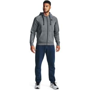 imageUnder Armour Mens Rival Fleece Full Zip HoodiePitch Gray Light Heather 012Onyx White