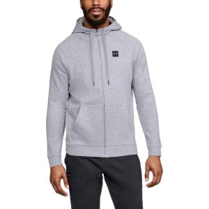 imageUnder Armour Mens Rival Fleece Full Zip HoodieSteel Light Heather Black