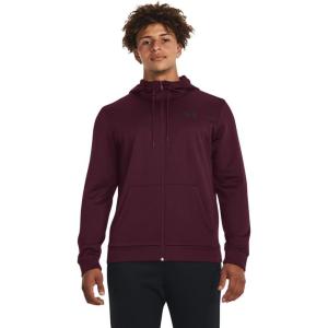 imageUnder Armour Mens Armourfleece Full Zip Hoodie600 Dark Maroon   Black