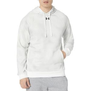 imageUnder Armour Mens Rival Fleece Printed Hoodie100 White   Black