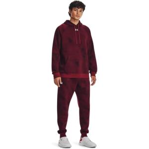 imageUnder Armour Mens Rival Fleece Printed Hoodie600 Dark Maroon   White