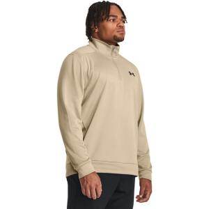 imageUnder Armour Mens Armourfleece 14 Zip299 City Khaki   Black