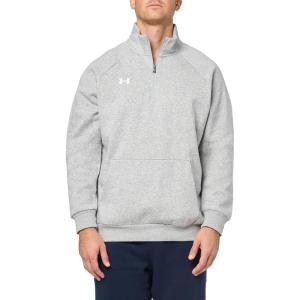 imageUnder Armour Mens Rival Fleece Quarter Zip012 Mod Gray Light Heather   White