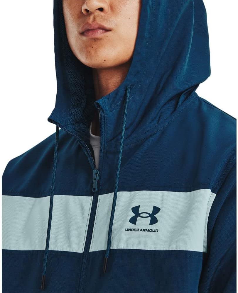 imageUnder Armour Mens Sportstyle Windbreaker437 Petrol Blue  Fuse Teal  Petrol Blue