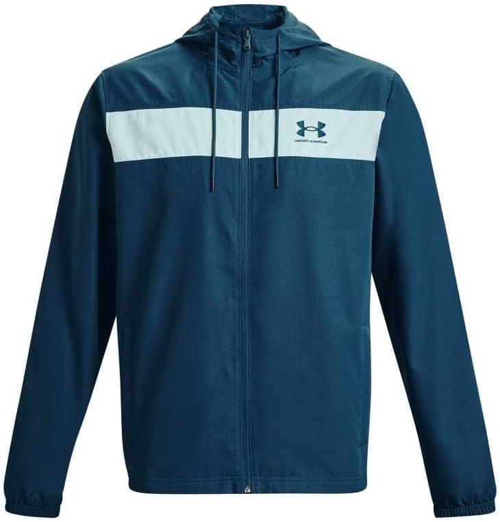 imageUnder Armour Mens Sportstyle Windbreaker437 Petrol Blue  Fuse Teal  Petrol Blue