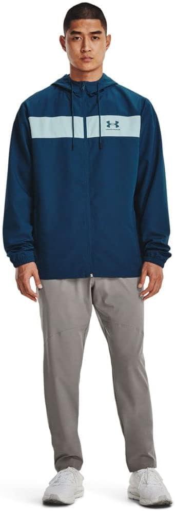 imageUnder Armour Mens Sportstyle Windbreaker437 Petrol Blue  Fuse Teal  Petrol Blue