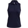 imageUnder Armour Womens Playoff Sleeveless Polo410 Midnight Navy  Midnight Navy  Halo Gray