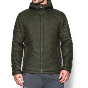 imageUnder Armour Mens ColdGear Reactor Hooded JacketArtillery Green 357Black