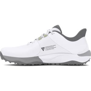 imageUnder Armour Mens Drive Pro Spikeless Wide Golf Shoe100 WhiteWhiteMetallic Gun Metal