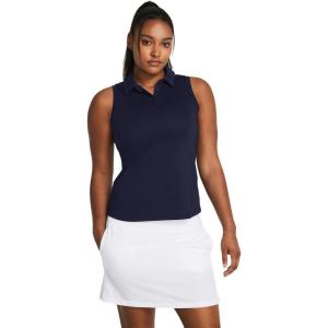 imageUnder Armour Womens Playoff Sleeveless Polo410 Midnight Navy  Midnight Navy  Halo Gray