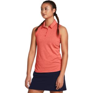 imageUnder Armour Womens Playoff Sleeveless Polo814 Red Solstice  Coho  Midnight Navy