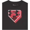 imageUnder Armour Boys Short Sleeve Shirt Crewneck Lightweight and BreathableSp22 Black Baseball