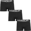 imageUnder Armour Mens 3Pack Performance Cotton Boxer Brief 3quot Inseam AllDay Comfort ampamp UltraSoftBlack 001Black