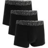 imageUnder Armour Mens 3Pack Performance Cotton Boxer Brief 3quot Inseam AllDay Comfort ampamp UltraSoftBlack Solid  Core