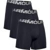 imageUnder Armour Mens 3Pack Performance Cotton Boxer Brief 6quot Inseam AllDay Comfort ampamp UltraSoftBlack 001Black