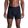 imageUnder Armour Mens 3Pack Performance Cotton Boxer Brief 6quot Inseam AllDay Comfort ampamp UltraSoftMidnight Navy  Core