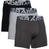 imageUnder Armour Mens 3Pack Performance Cotton Boxer Brief 6quot Inseam AllDay Comfort ampamp UltraSoftMod Gray Medium Heather 012Black
